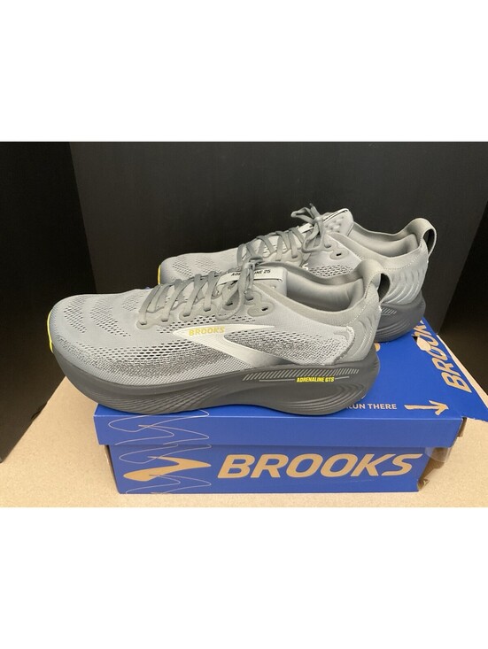 Brooks Other - New! Mens Brooks Adrenaline GTS 25 Primer Grey/Ebony/Jasmin Shoes. Size 12.5-4E.